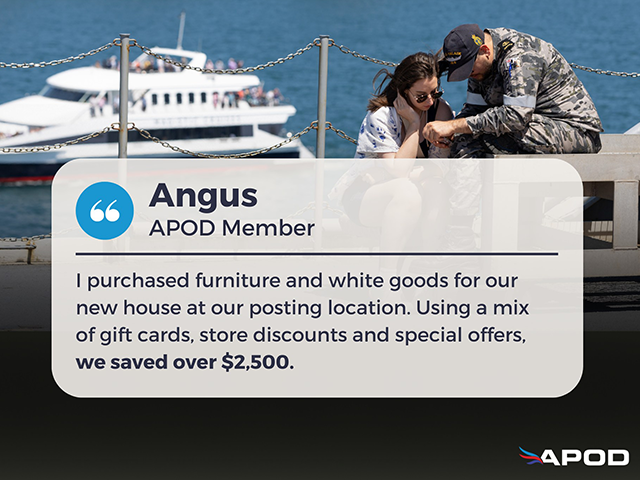 APOD member Angus feedback on using APOD savings and benefits to help his family